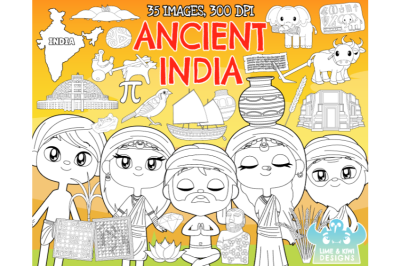 Ancient India Digital Stamps - Lime and Kiwi Designs