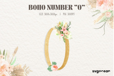 Boho Floral Number 0