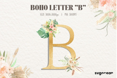 Boho Flower&nbsp;Letter B