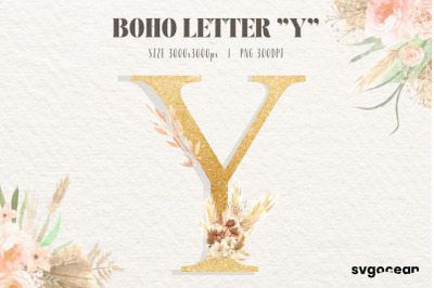 Boho Watercolor&nbsp;Letter Y