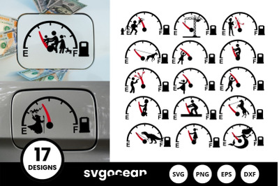 Car Gas Tank Decal Svg Bundle