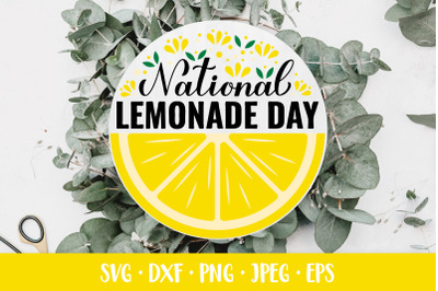 National lemonade day round sign SVG