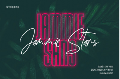 Jammie Stars Signature Script Sans Font Duo