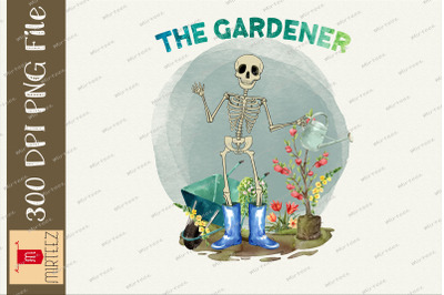 The Gardener Tarot Card Skeleton Design