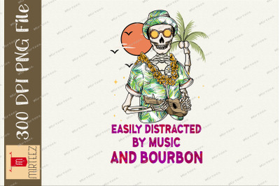 Distracted By Music And Bourbon Skeleton