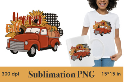 Happy Fall Sublimation Design