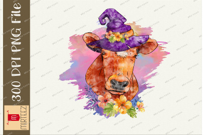 Witch Cow Witch Vibes Halloween Design