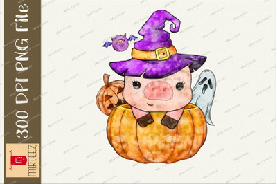 Witch Pig Witch Vibes Halloween Design