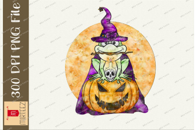 Witch Frog Witch Vibes Halloween Design