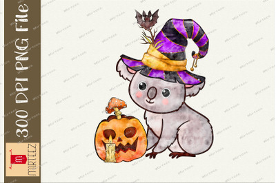 Witch Koala Witch Vibes Halloween Design