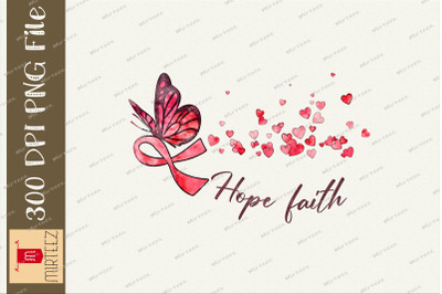 Butterfly Hope Faith Breast Cancer