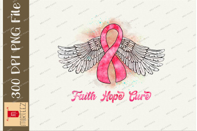 Pink Ribbon Wing Breast Cancer Awareness