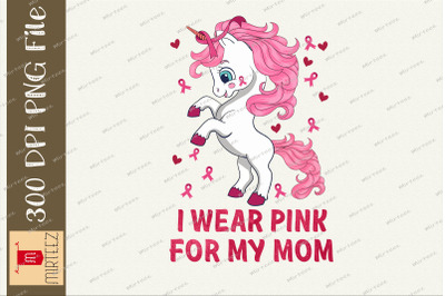 Pink Ribbon Unicorn Breast Cancer