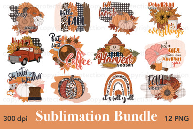 Autumn Bright Sublimation Design Bundle