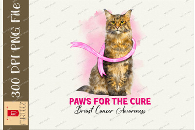 Pink Ribbon Cat Breast Cancer Awareness