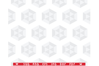 SVG Hexagons, Black Seamless pattern, Digital clipart