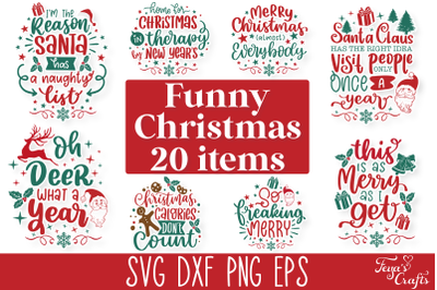 Funny Christmas SVG Quotes Bundle
