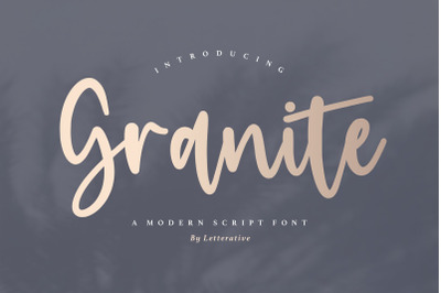 Granite Modern Script Font