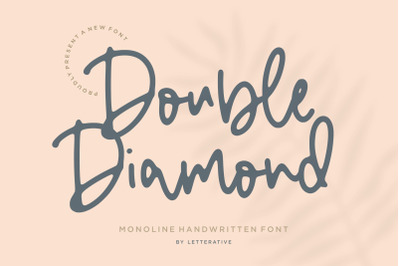 Double Diamond Monoline Handwritten Font
