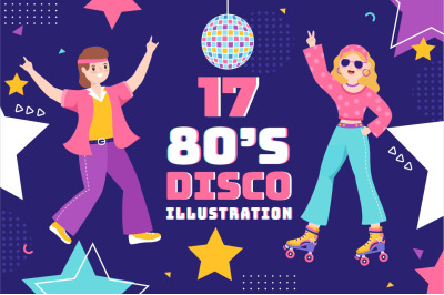 80s Disco Party Illustration