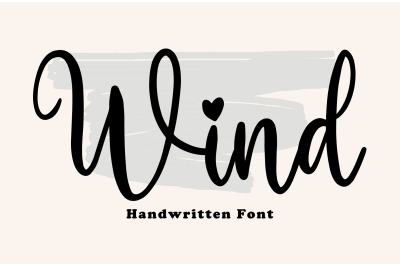 Wind - handwritten font