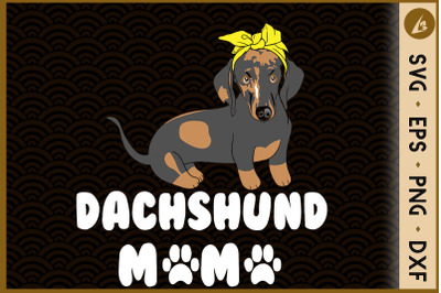 Dachshund Mama Colorful Doxie Cute