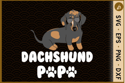 Dachshund Papa Colorful Doxie Cute