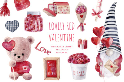 Valentines gnome, Valentines day clipart png