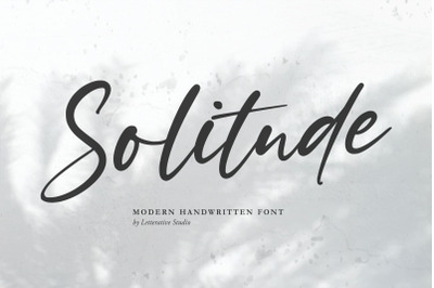 Solitude Modern Handwritten Font