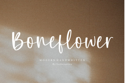 Boneflower Modern Handwritten Font