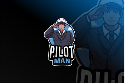 Pilot Man Logo Template