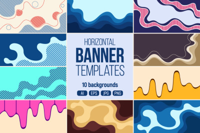 Abstract backgrounds, banners with geometric shapes