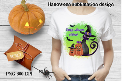 Halloween pumpkin sublimation | Happy Halloween witches
