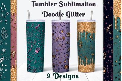 Doodle Tumbler Sublimation Designs