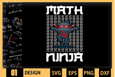 Math Ninja Fuuny Design