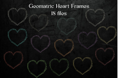 Colorful Heart Shaped Gold Frames