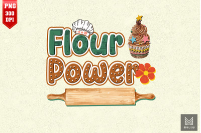 Flour Power Baking Cooking Cupcake