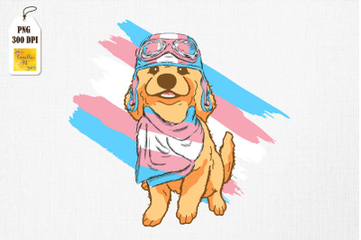 Golden Retriever Transgender Pride