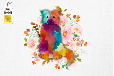 Colorful Border Collie For Dog Lover