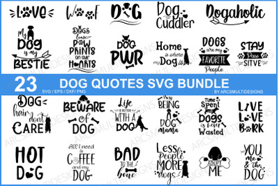 Dog quotes svg cut file bundle