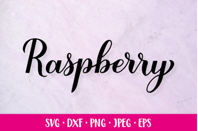 Raspberry hand lettered SVG