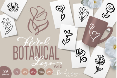 Floral Botanical Logo SVG vol. 2
