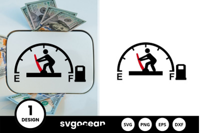 Man Fuel Gauge Indicator SVG