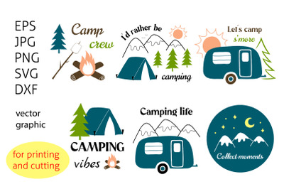 Camping Quotes SVG Bundle| Camping Cut file