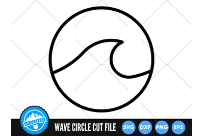 Wave Circle SVG | Ocean Wave Cut File | Circle Wave SVG