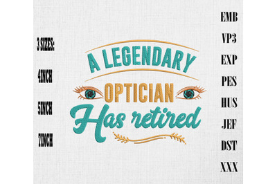 A Legendary Optician Has Retired Embroidery