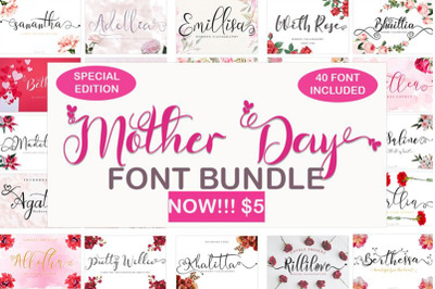 Mothers Day Font Bundle