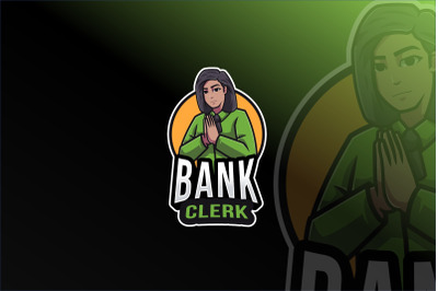 Bank Clerk Logo Template