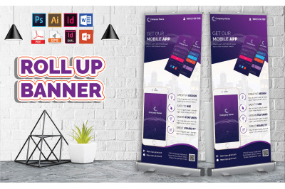 Mobile App Promotion Roll Up Banner