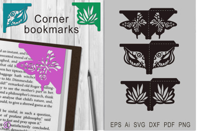 Corner bookmarks/Laser cutting/Paper cutting/SVG